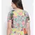 Yellow printed Polyester Top