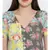 Yellow printed Polyester Top