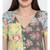 Yellow printed Polyester Top