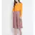 Orange printed Polyester Culottes
