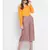 Orange printed Polyester Culottes