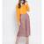 Orange printed Polyester Culottes