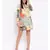 Yellow printed POLYESTER Dress