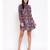 Purple printed POLYESTER Dress