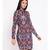 Purple printed POLYESTER Dress