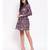 Purple printed POLYESTER Dress