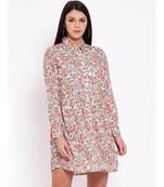 White printed POLYESTER Dress