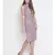 White printed Polyester Dress