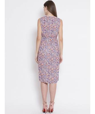 White printed Polyester Dress 4