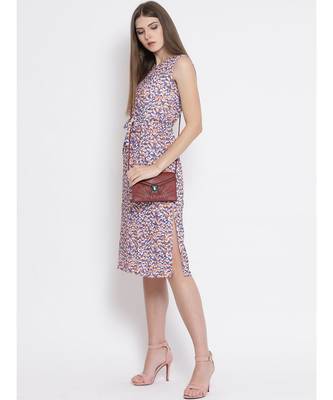 White printed Polyester Dress 6