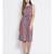 Orange printed Polyester Dress
