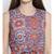 Orange printed Polyester Dress