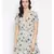 Blue printed POLYESTER Dress