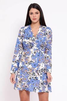 White printed POLYESTER Dress