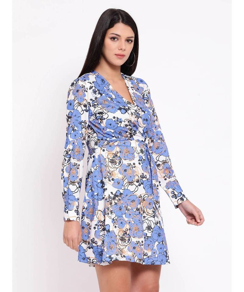 White printed POLYESTER Dress