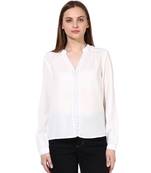 White plain Polyester Top