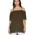 Green plain Polyester Top