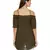 Green plain Polyester Top