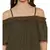 Green plain Polyester Top