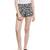 Black printed Polyester Short