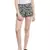Black printed Polyester Short