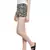 Black printed Polyester Short