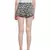Black printed Polyester Short