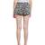 Black printed Polyester Short