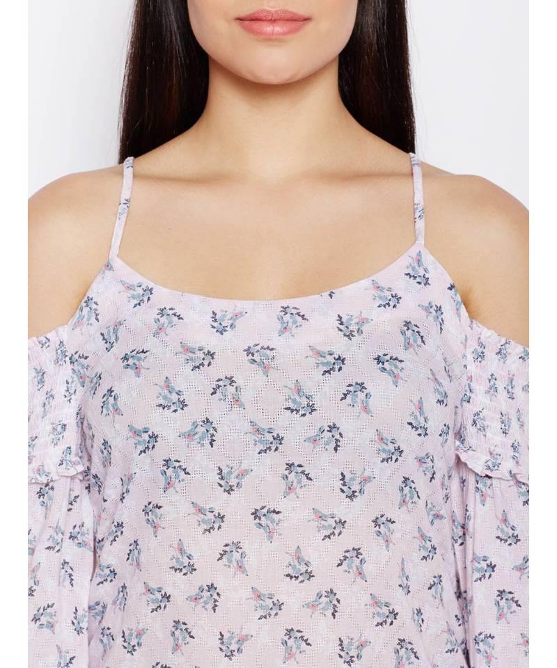 Pink printed Cotton Top