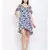 blue printed Polyester Dress