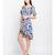 blue printed Polyester Dress