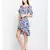 blue printed Polyester Dress