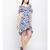 blue printed Polyester Dress