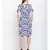 blue printed Polyester Dress