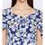 blue printed Polyester Dress