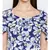 blue printed Polyester Dress