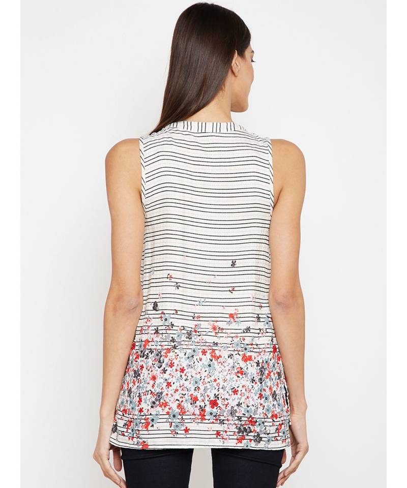 Multicolor printed VISCOSE Top