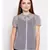 Blue printed Polyester Top