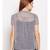 Blue printed Polyester Top