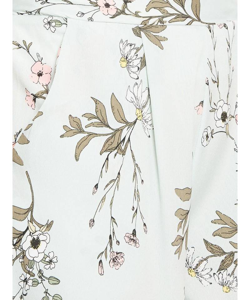 White printed Polyester Culottes