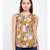 Mustard printed POLYESTER Top