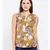Mustard printed POLYESTER Top