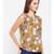 Mustard printed POLYESTER Top
