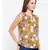 Mustard printed POLYESTER Top