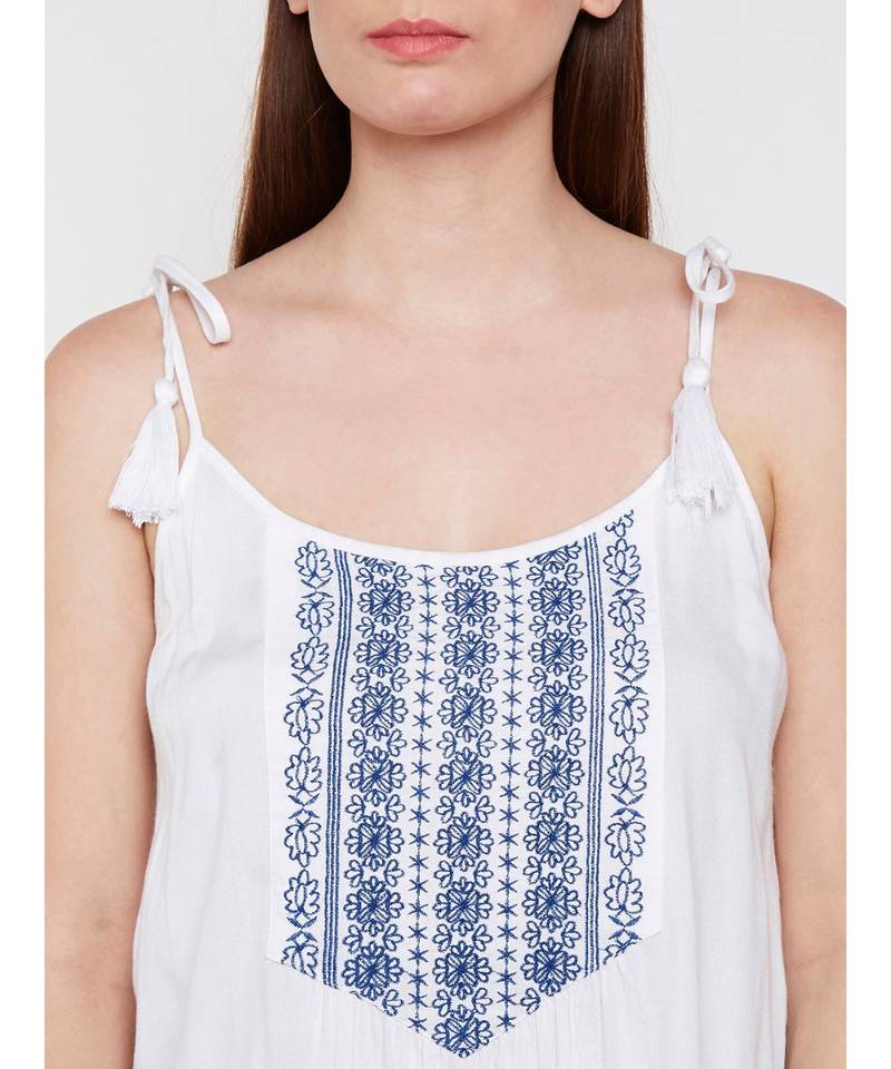 White plain Viscose Tunic