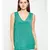 Green plain POLYESTER Top