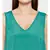 Green plain POLYESTER Top