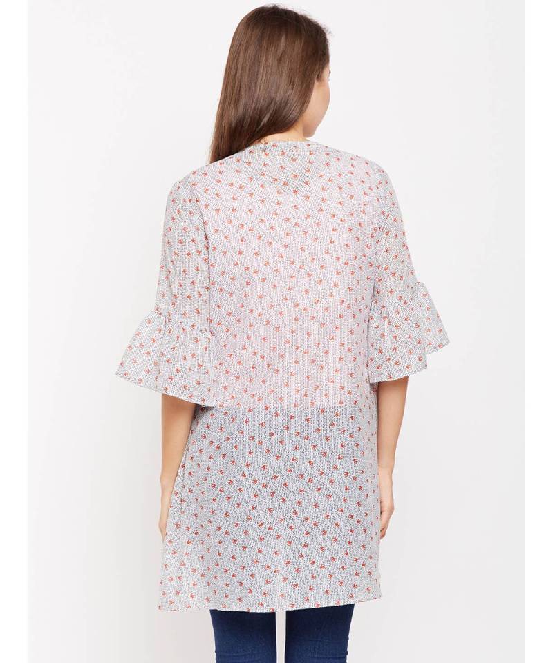 Multicolor printed POLYESTER Shrug