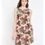 Beige printed VISCOSE Dress
