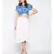 White plain Viscose Skirt